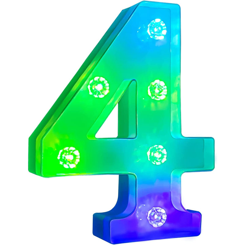 Decorative Led Light Up Number , Light Up Number Sign For Night Light Wedding Birthday Party Christmas Home Bar Decoration Number