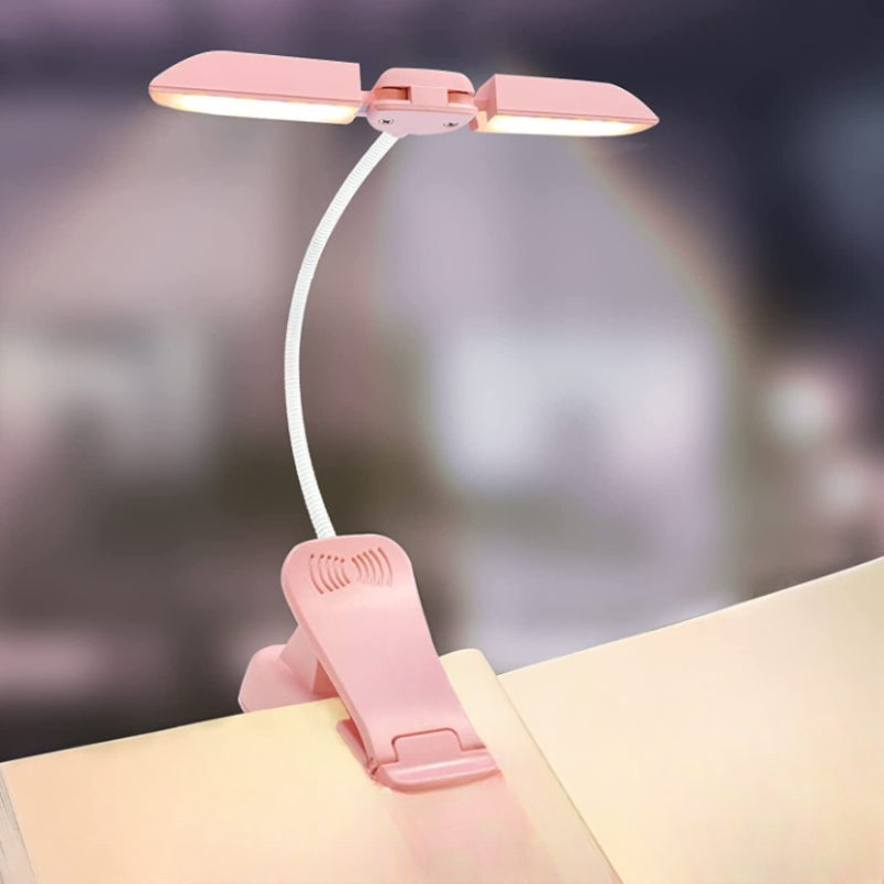 14 LED Rechargeable Book-Light For Reading At Night In Bed, Warm/White Reading Light With Clamp, 180° Adjustable Clip On Light, Lightweight Eye Care Book Light, Perfect For Book Lovers