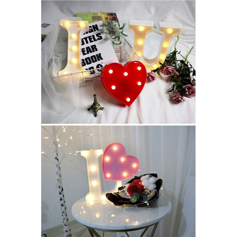 Large Light Up Symbol | Battery Powered And Bright With Every Letter Of The Alphabet | For Wedding, Birthday, Party, Celebration, Christmas Or Home Decoration