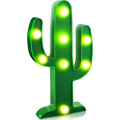 LED Night Light LED Cactus Light Table Lamp Light For Kids' Room Bedroom Gift Party Home Decorations Green