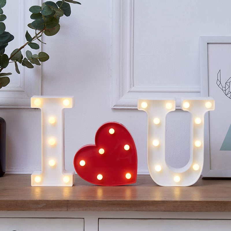 Large Light Up Symbol | Battery Powered And Bright With Every Letter Of The Alphabet | For Wedding, Birthday, Party, Celebration, Christmas Or Home Decoration