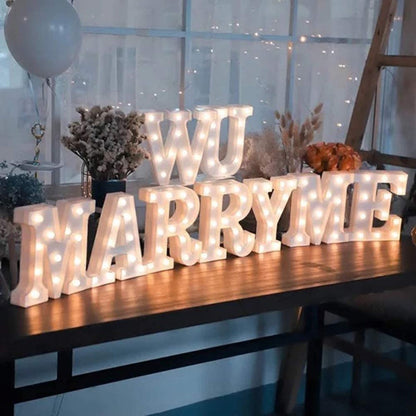 Light Up Letters | Large Light Up Numbers | Battery Powered And Bright With Every Letter Of The Alphabet | For Wedding, Birthday, Party, Celebration, Christmas Or Home Decoration