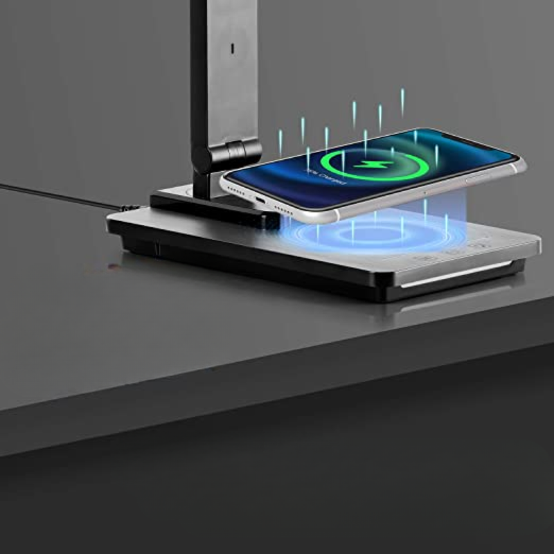 LED Desk Lamp With Wireless Charger, Touch Control Study Lamp With USB Charging Port