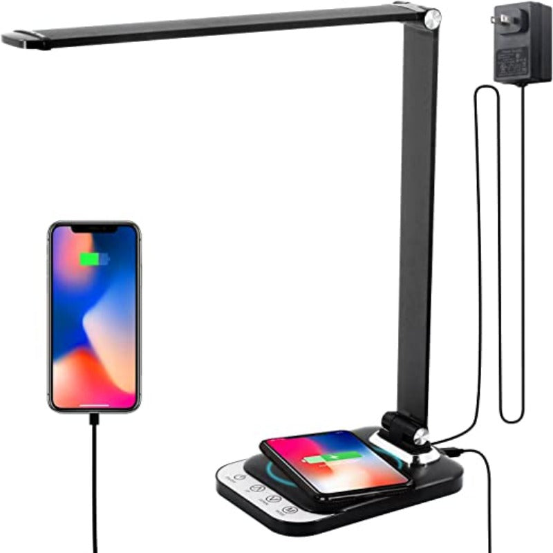 LED Desk Lamp With USB Charging Port,Study LED Large Desk Lamp Reading Lamps For Office