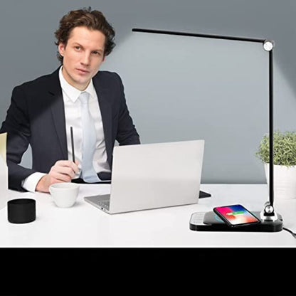 LED Desk Lamp With USB Charging Port,Study LED Large Desk Lamp Reading Lamps For Office