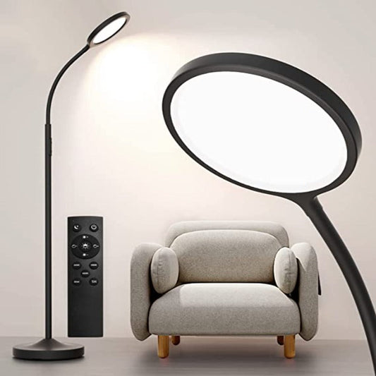 Floor Lamp,Super Bright Dimmable Led Floor Lamps For Living Room, Custom Color Temperature Standing Lamp With Remote Push Button, Adjustable Gooseneck Reading Floor Lamp For Bedroom Office