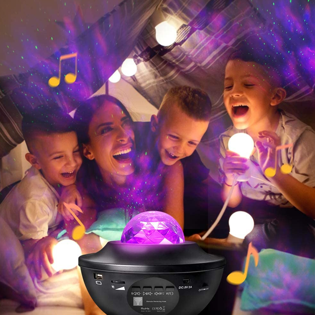 Starry Night Light Galaxy Projector With Bluetooth Speaker