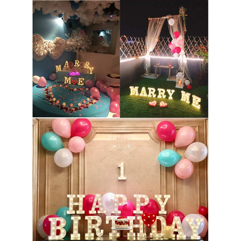 Light Up Letters | Large Light Up Numbers | Battery Powered And Bright With Every Letter Of The Alphabet | For Wedding, Birthday, Party, Celebration, Christmas Or Home Decoration