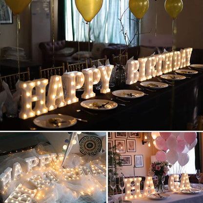 Light Up Letters | Large Light Up Numbers | Battery Powered And Bright With Every Letter Of The Alphabet | For Wedding, Birthday, Party, Celebration, Christmas Or Home Decoration