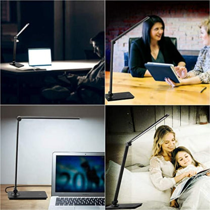 LED Desk Lamp, Touch Control Desk Lamp with 3 Levels Brightness, Dimmable Office Lamp With Adjustable Arm, Foldable Table Desk Lamp For Table Bedroom Bedside Office