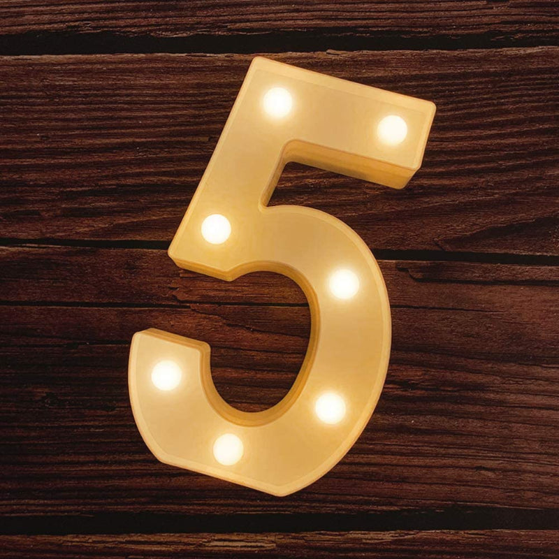 Large Light Up Numbers | Battery Powered And Bright With Every Letter Of The Alphabet | For Wedding, Birthday, Party, Celebration, Christmas Or Home Decoration