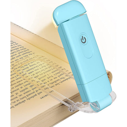 Rechargeable Book Light For Reading In Bed, Warm White, Brightness Adjustable For Eye Care, LED Clip On Book Lights For Kids, Portable Bookmark Light