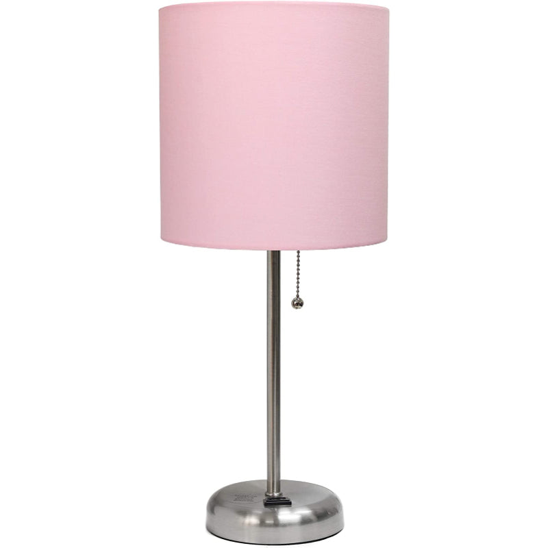 Stick Charging Outlet And Fabric Table Lamp