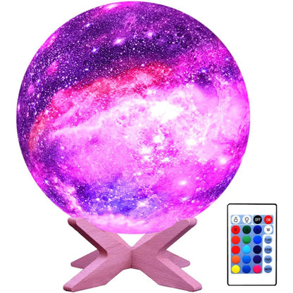 3D Moon Lamp Kids Night Light Galaxy Lamp 16 Colors Led Light With Rechargeable Battery Touch & Remote Control As Birthday Gifts For Boys/Girls/Kids