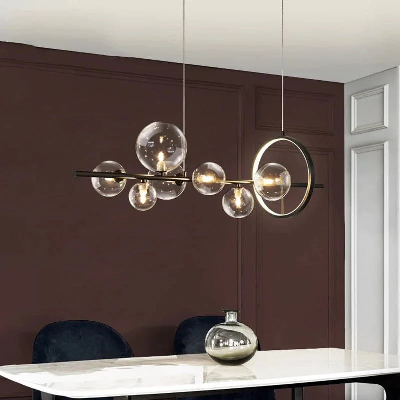 Bubble Glass Linear Chandelier