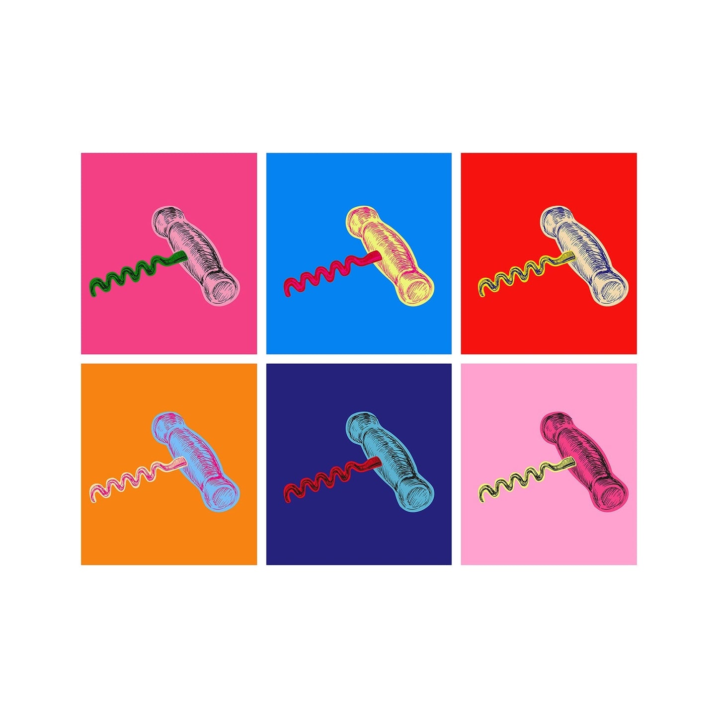 Corkscrew Pop Art Illustration