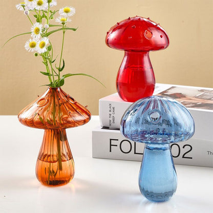 Vibrant Mushroom Glass Vases