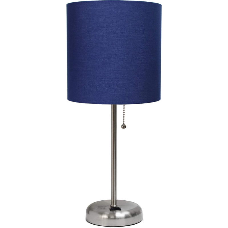 Stick Charging Outlet And Fabric Table Lamp