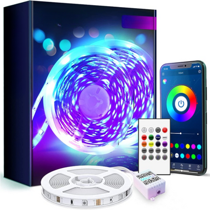 LED Strip Lights, Bluetooth LED Lights For Bedroom, Color Changing Light Strip With Music Sync, Phone Controller And IR Remote