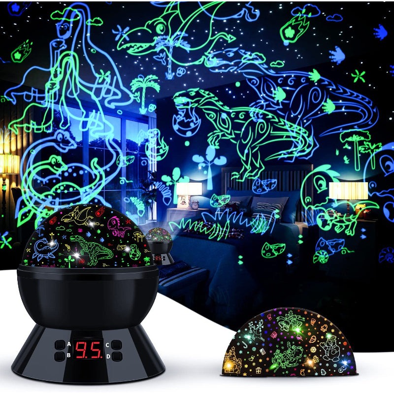 Star Projector Night Lights for Kids with Timer, Toys for 2-5-14 Year Old Boys Room Lights for Kids Glow in The Dark Stars Moon for Child Sleep Peacefully, Birthday Gifts for Boys