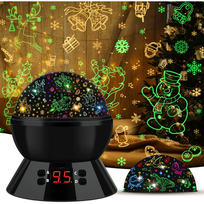 Star Projector Night Lights for Kids with Timer, Toys for 2-5-14 Year Old Boys Room Lights for Kids Glow in The Dark Stars Moon for Child Sleep Peacefully, Birthday Gifts for Boys