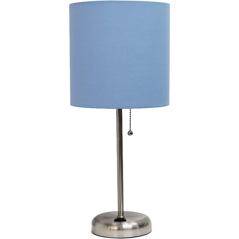 Stick Charging Outlet And Fabric Table Lamp