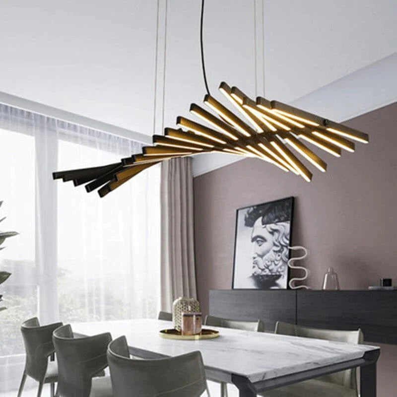 Spiral Rib Chandelier