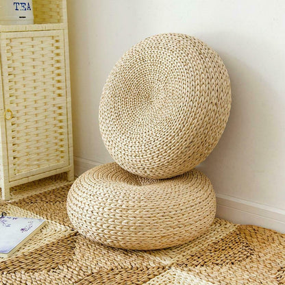 Straw Mat Chair Seat Pad Pillow