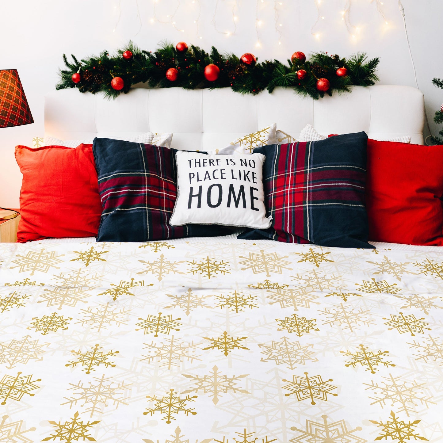 Winter Christmas Snowflakes Duvet Cover Set