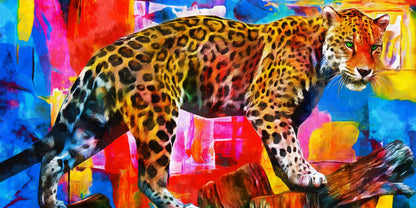 Leopard Abstract Art Stretched Canvas