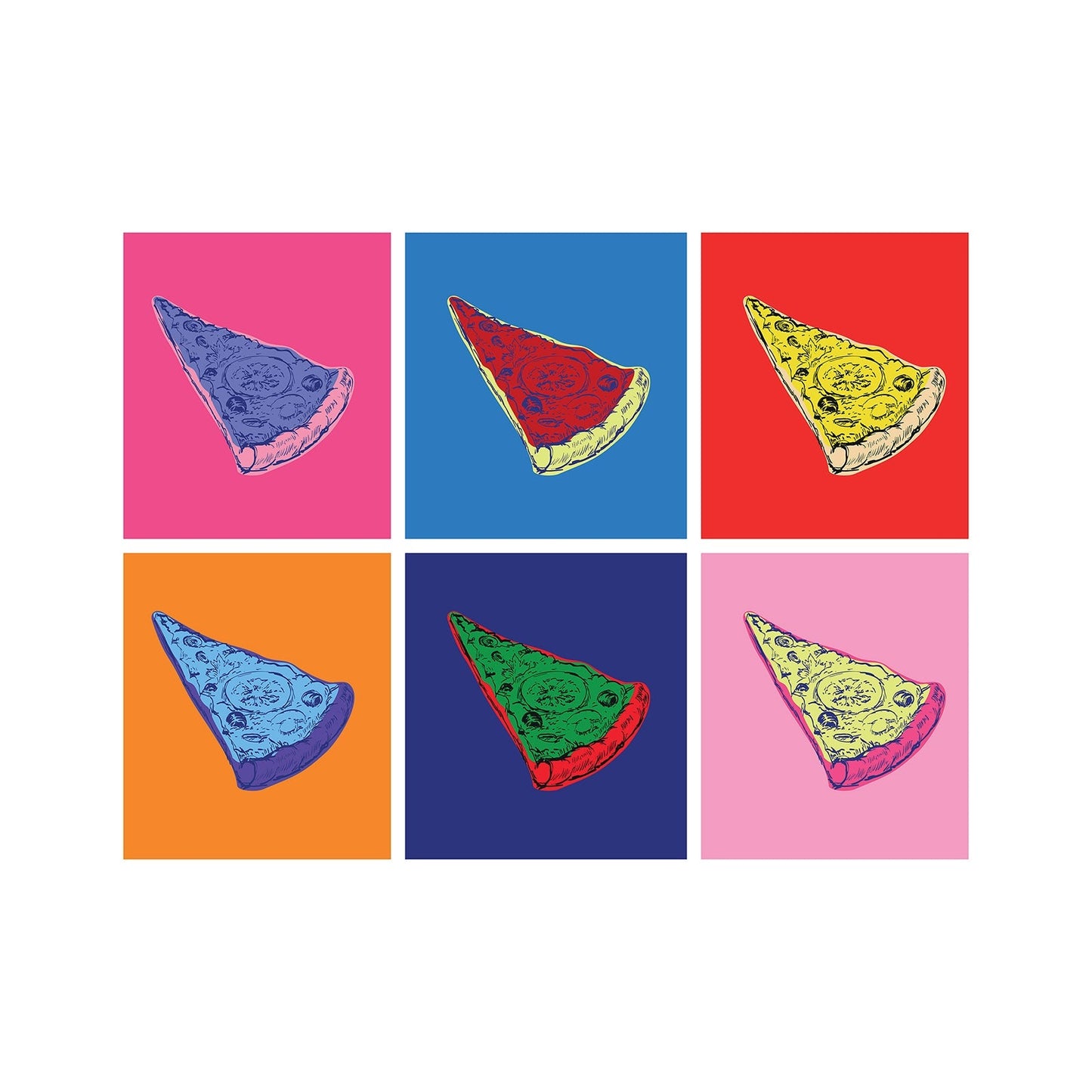 Slice of Pizza Pop Art Illustration