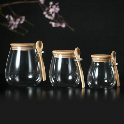 Wooden Bamboo Jar