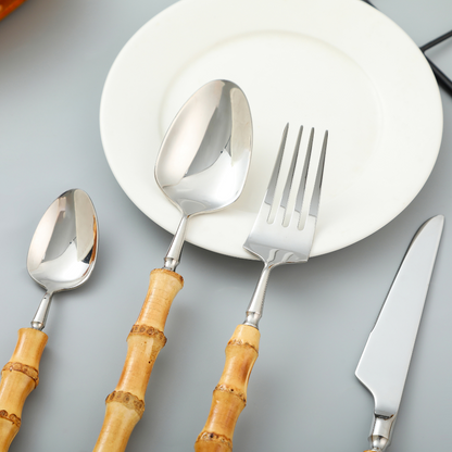 Natural Bamboo Flatware Set