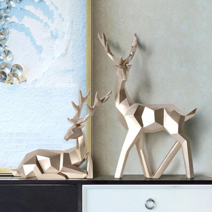 Geometric Deer Statue