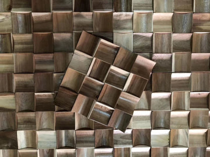 Weave Cube Wood Mosaic Wall Panel