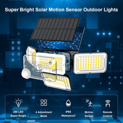 Adjustable Solar Motion Sensor Outdoor Lights