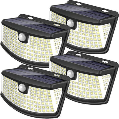 New Solar Lights 120 LED With Lights Reflector, 270° Wide Angle, IP65 Waterproof, Easy-to-Install Security Lights for Front Door, Yard, Garage, Deck