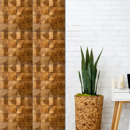 Avant-garde Wood Mosaic Wall Panel