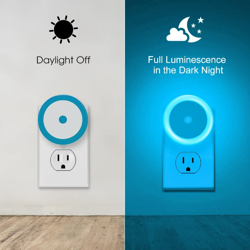 Night Lights Plug into Wall [4Pack], Nightlight with Light Sensors, LED Night Light for Kids Room, Baby Night Light, Bathroom Night Light, Stair Lights, Hallway Light