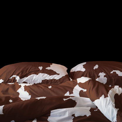 Brown Cow Skin Design Duvet Cover Set