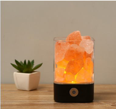 Portable USB Crystal Salt Lamp Air Purifier