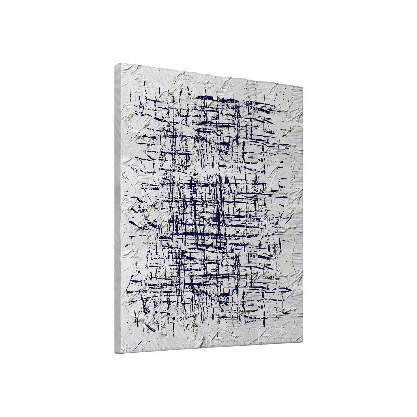 Blue Abstract Painting Modern Minimalist Wall Art