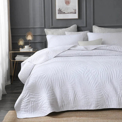 Deco Leaf Coverlet Set