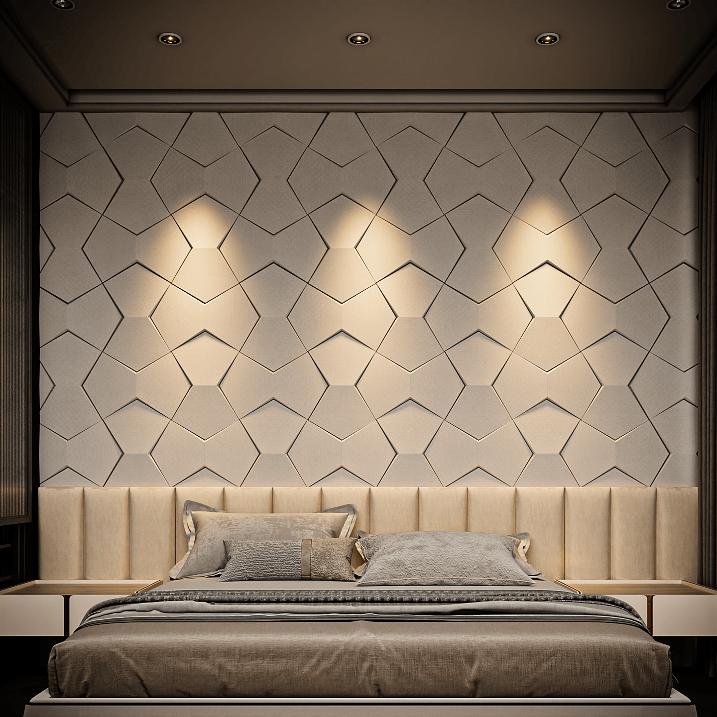 Bowtie Geometric 3D Wall Panel