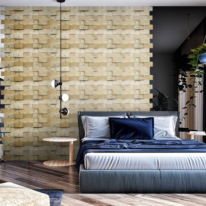 Brickwork Wood Mosaic Wall Panel