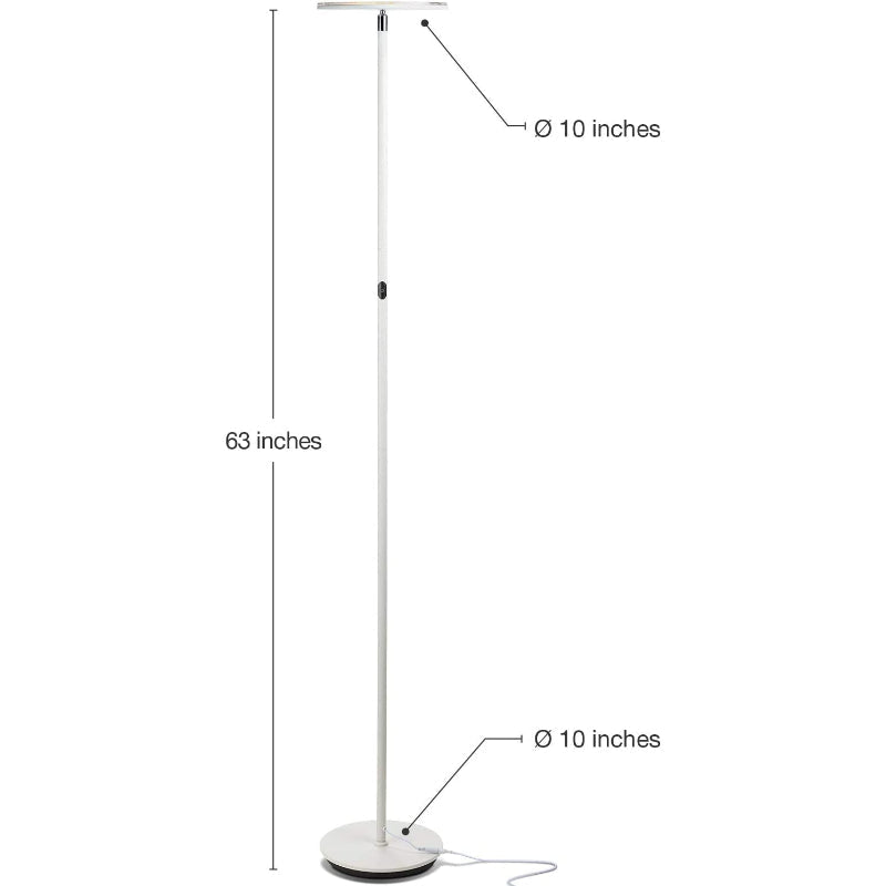 Sky LED Floor Lamp, Torchiere Super Bright Floor Lamp For Living Rooms & Offices - Dimmable, Tall Standing Lamp For Bedroom Reading