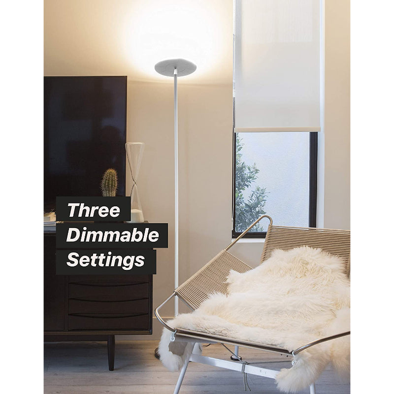 Sky LED Floor Lamp, Torchiere Super Bright Floor Lamp For Living Rooms & Offices - Dimmable, Tall Standing Lamp For Bedroom Reading