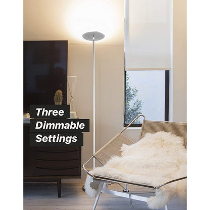 Sky LED Floor Lamp, Torchiere Super Bright Floor Lamp For Living Rooms & Offices - Dimmable, Tall Standing Lamp For Bedroom Reading
