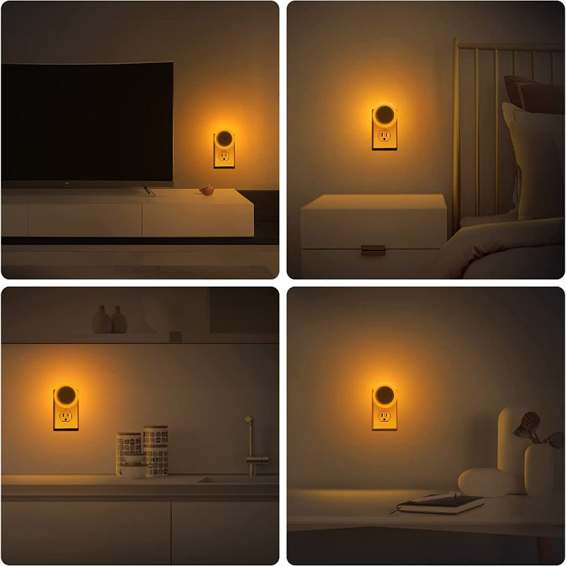 Night Lights Plug into Wall [4Pack], Nightlight with Light Sensors, LED Night Light for Kids Room, Baby Night Light, Bathroom Night Light, Stair Lights, Hallway Light