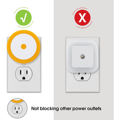 Night Lights Plug into Wall [4Pack], Nightlight with Light Sensors, LED Night Light for Kids Room, Baby Night Light, Bathroom Night Light, Stair Lights, Hallway Light